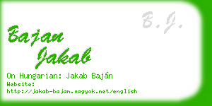 bajan jakab business card
